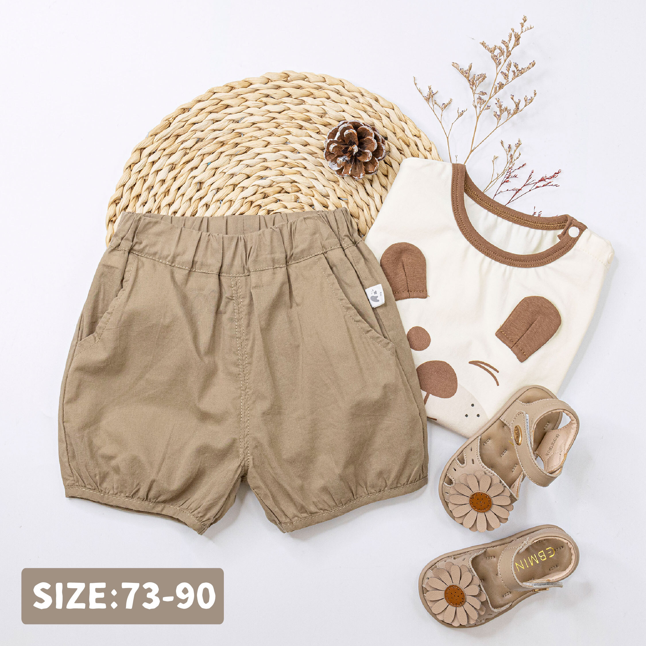 【H50695】日系百搭舒適棉質短褲