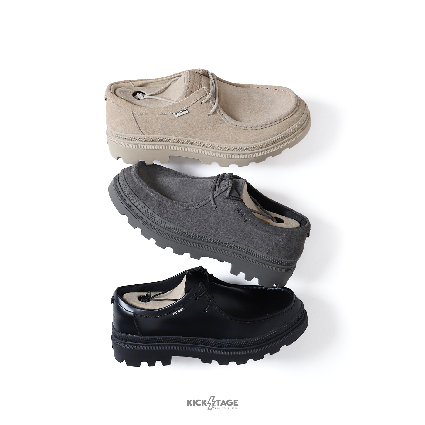 [西門實體門市現貨]男女鞋 PALLADIUM PALLATROOPER MOC 黑色 駝色 深灰 袋鼠鞋 綁帶 低筒 紳士鞋 樂福鞋 麂皮 皮鞋 休閒鞋【74369-008/79526】241231