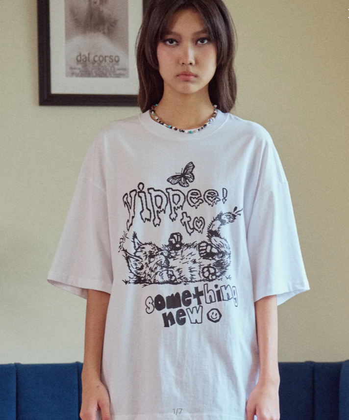 CPGN STUDIO / Yetpi Cat Short T-shirt / White /   JUL25