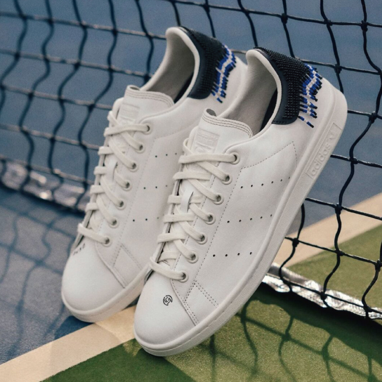 【 adidas x Clot STAN SMITH by EC 限定鞋款 - 白x夜海軍藍珠 】