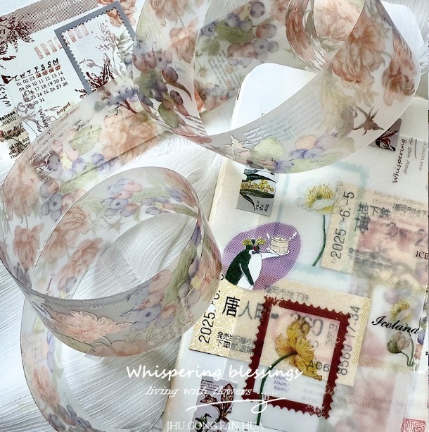 竹工凡花．晨暮花園(復刻改版) 2.8cm霧面PET膠帶 <整捲/分裝>