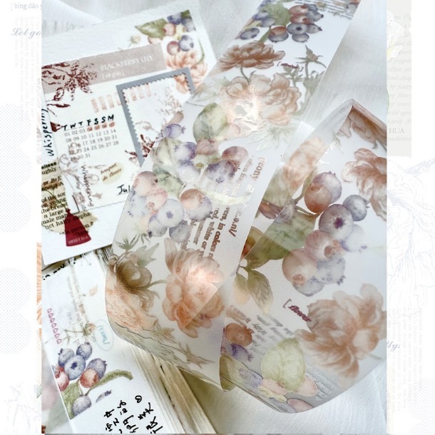 竹工凡花．晨暮花園(復刻改版) 2.8cm霧面PET膠帶 <整捲/分裝>