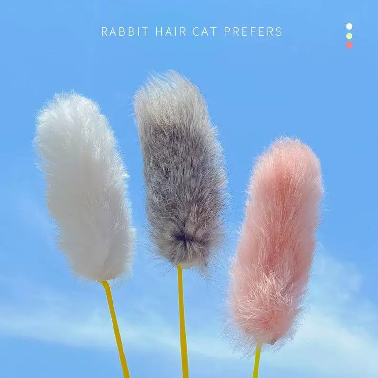 長尾造型 兔毛逗貓棒 *顏色隨機 (8107236)