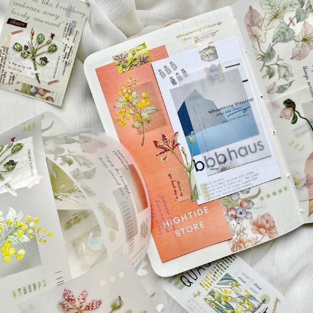 竹工凡花．春季的呢喃祝福 5cm霧面PET膠帶 <整捲/分裝>