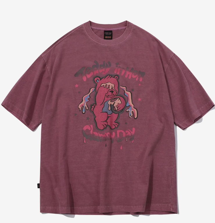 CPGN STUDIO / Honey Teddy Pigment Short T-shirt  /Dusty Pink /   JUL25