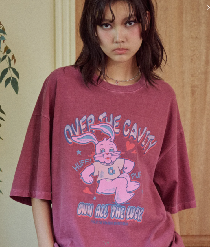 CPGN STUDIO / HUFF Hoppi Pigment Short T-shirt / Pink /  JUL25