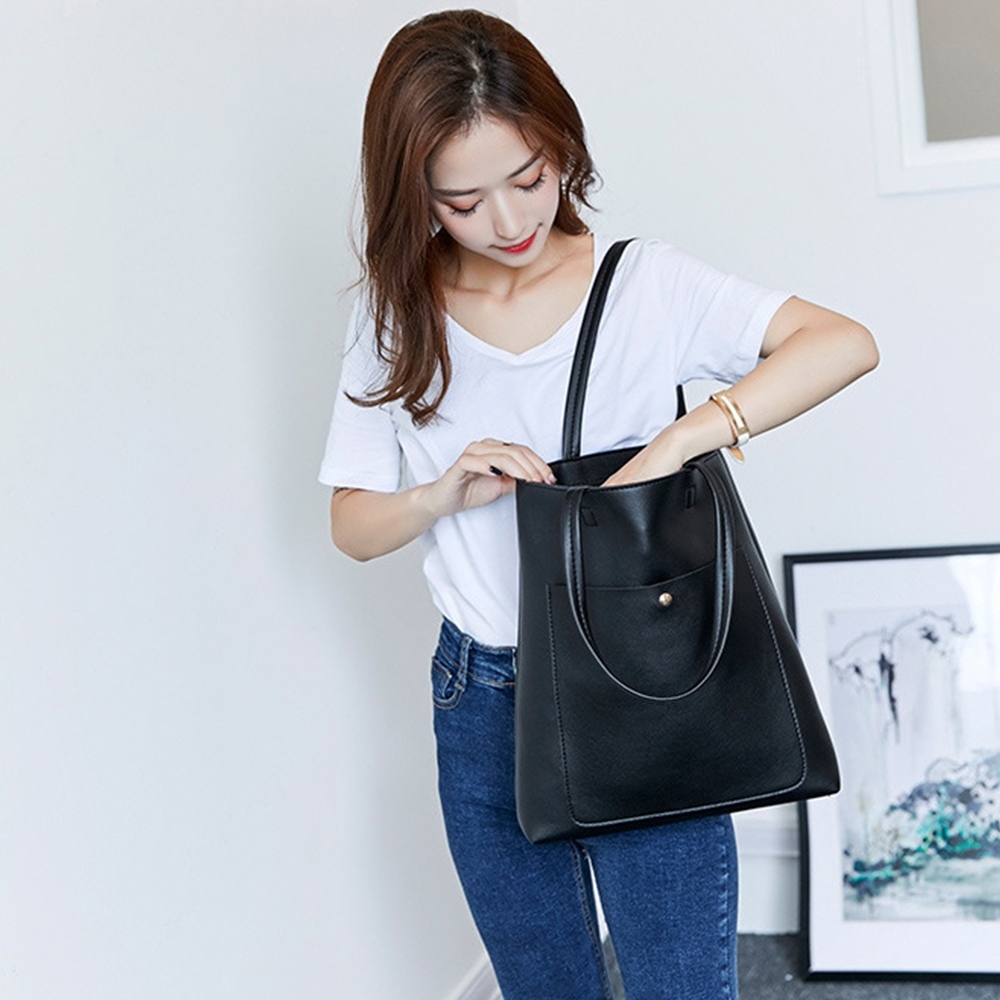超高品質 肩背包 皮革手提包 女包 女生包包 公事包女 托特包 黑色托特包 大容量包包 日本托特包 韓國包包 016 D