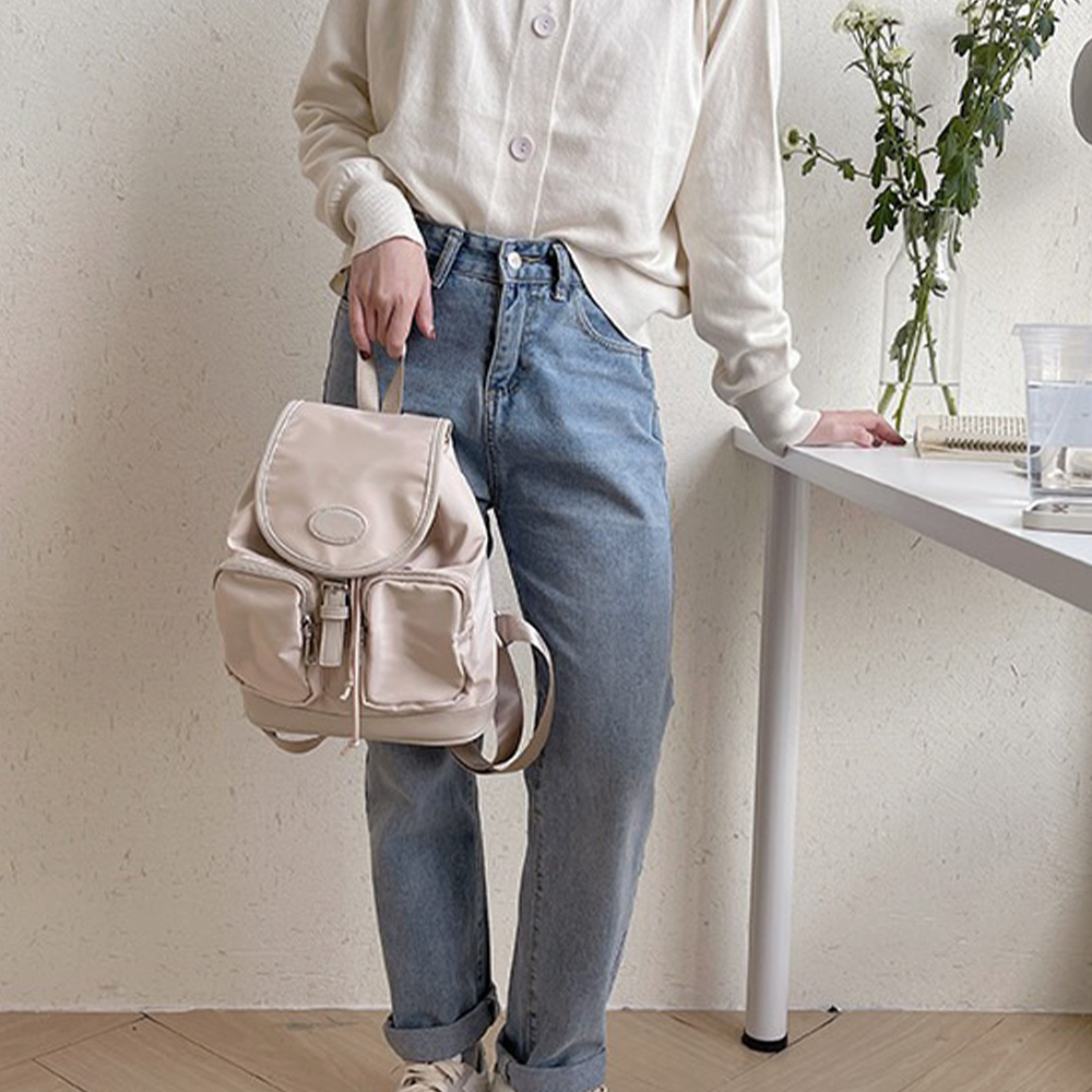 包包女 包包 水桶包 後背包 韓國後背包 尼龍後背包 大容量包包 束口後背包 包包收納 尼龍水桶包 閨蜜包包 469