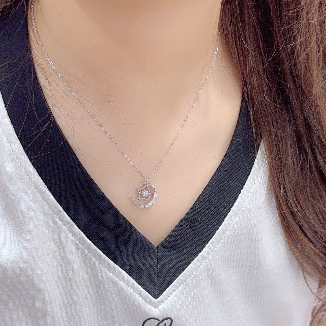 星月交織醫療鋼抗敏項鍊