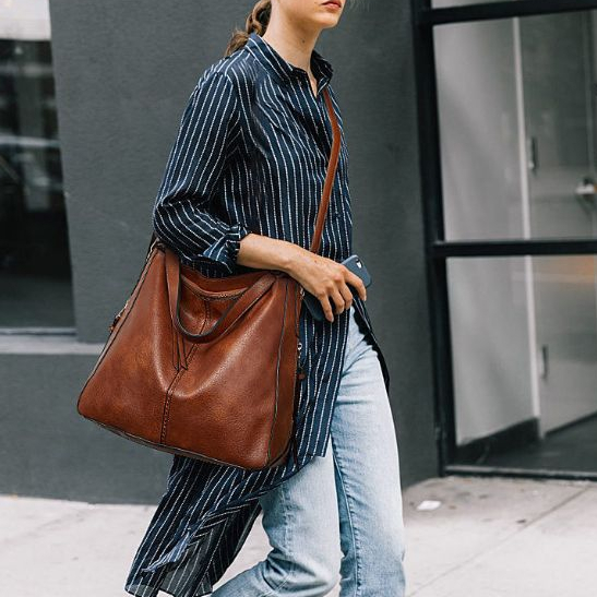 皮質大包 大包包 包包女斜背包 腋下包  女生包包 通勤包包 側背包女皮革斜背包 皮革包包 流浪包 黑色包包 139