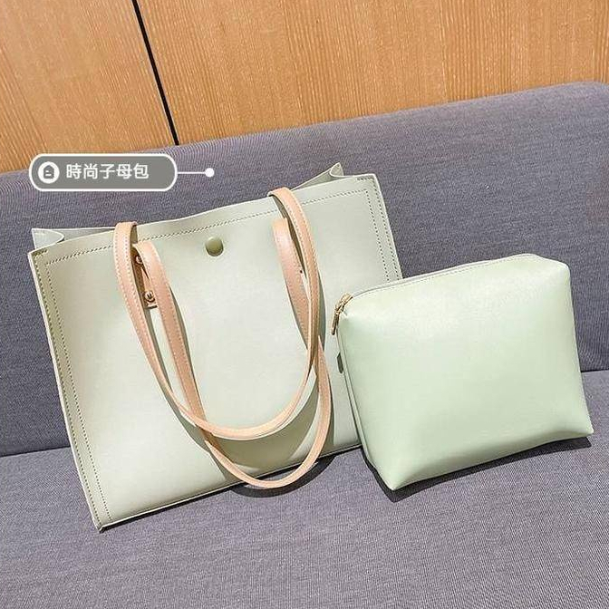 通勤包 女包包 女韓版百搭 子母包 女包 手提包 托特包 肩背包 女包包 單肩包 百搭包 包包 手提包女 023
