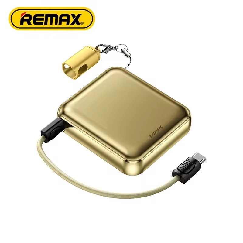Remax FCP-9 10000mAh迷你2合1鋁合金掛繩線快充行動電源小巧輕薄行動電源 (3C認證)