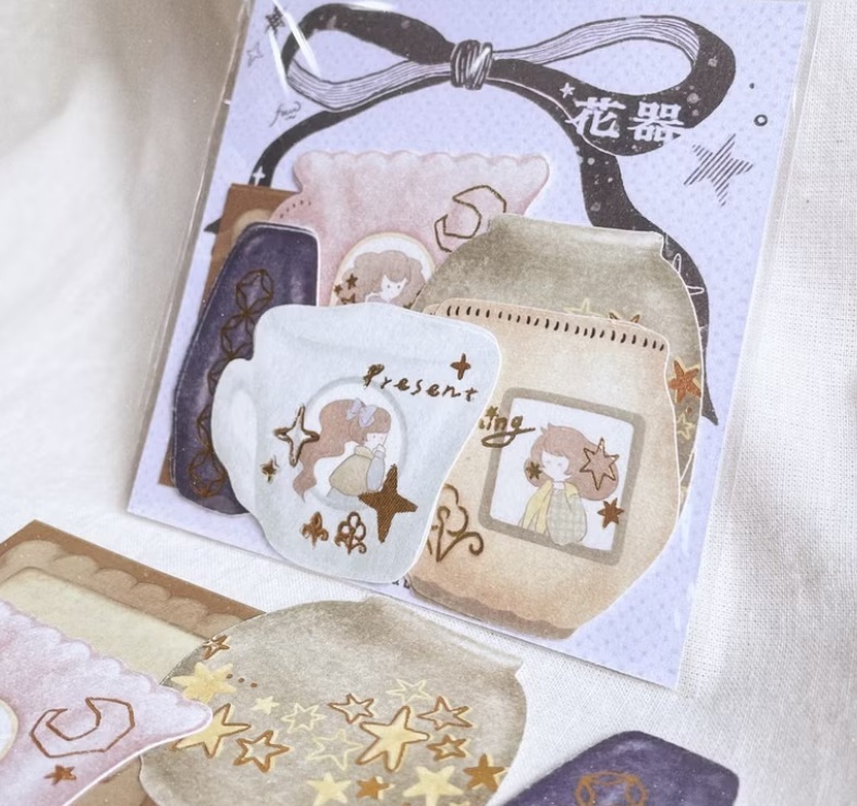 fafa製造所．花器 燙金貼紙包