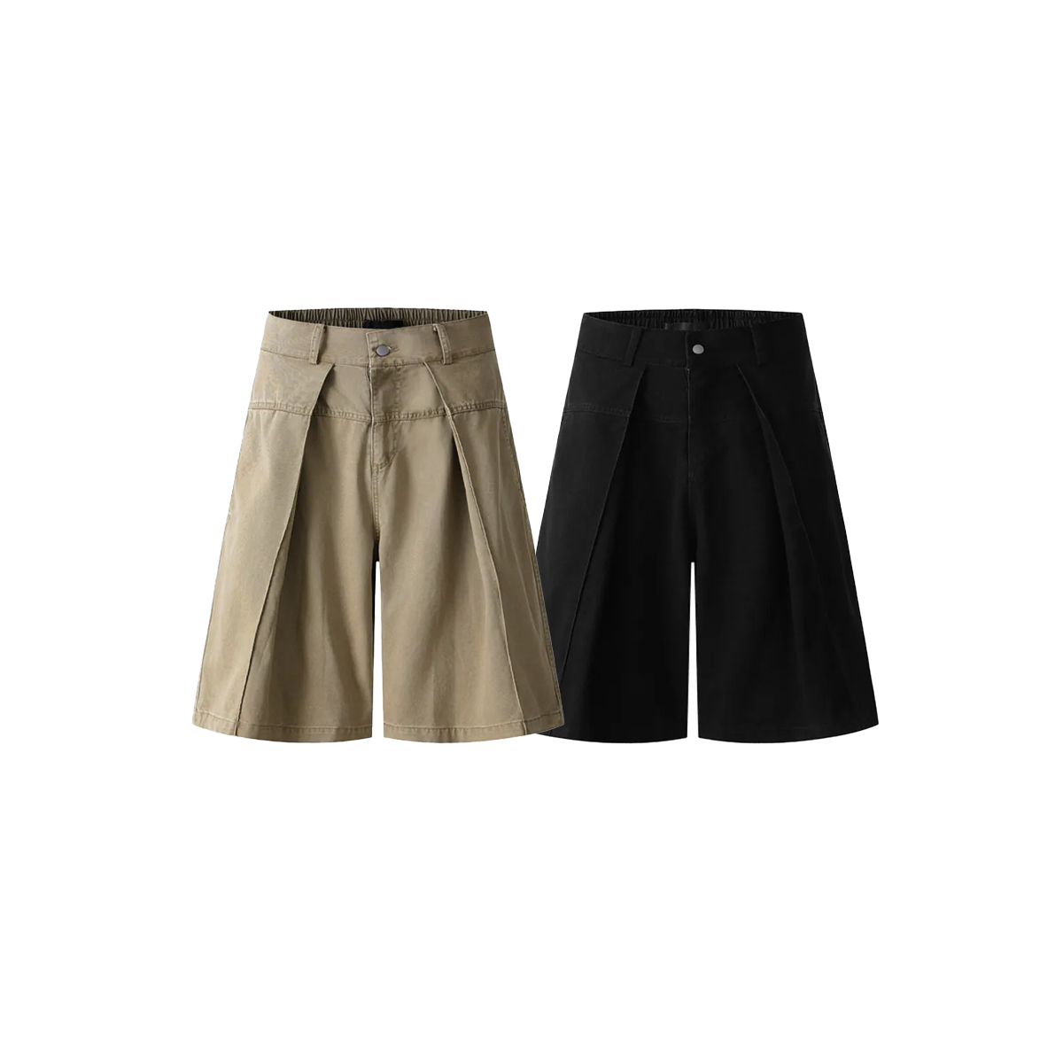 OurPick Washed Pleated Trousers 美式水洗前打褶七分褲 2色