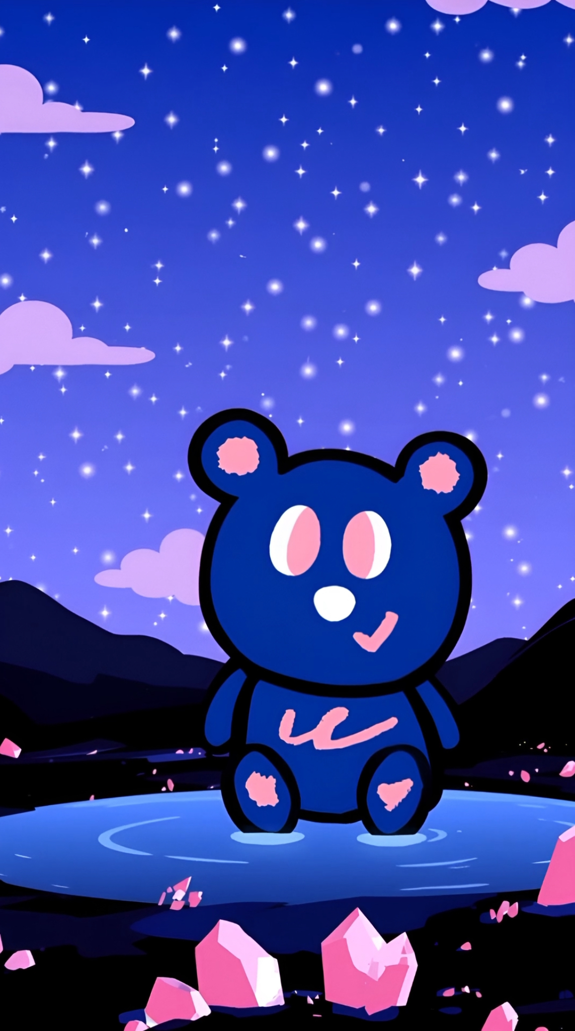Blue藍色小熊星光下