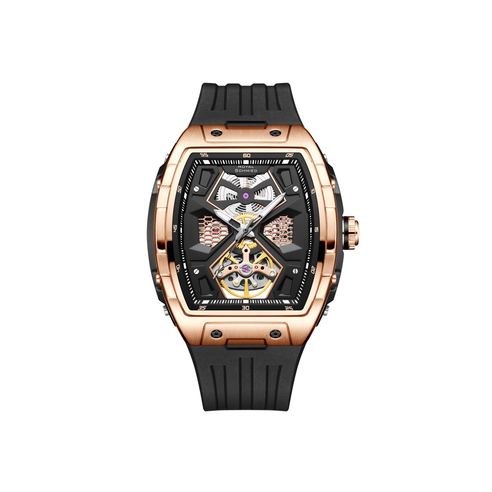 【Royal Schmied 皇家施米德】皇家手錶C系列 RYS-C014 酒桶款 雙面鏤空 夜光 機械 手錶
