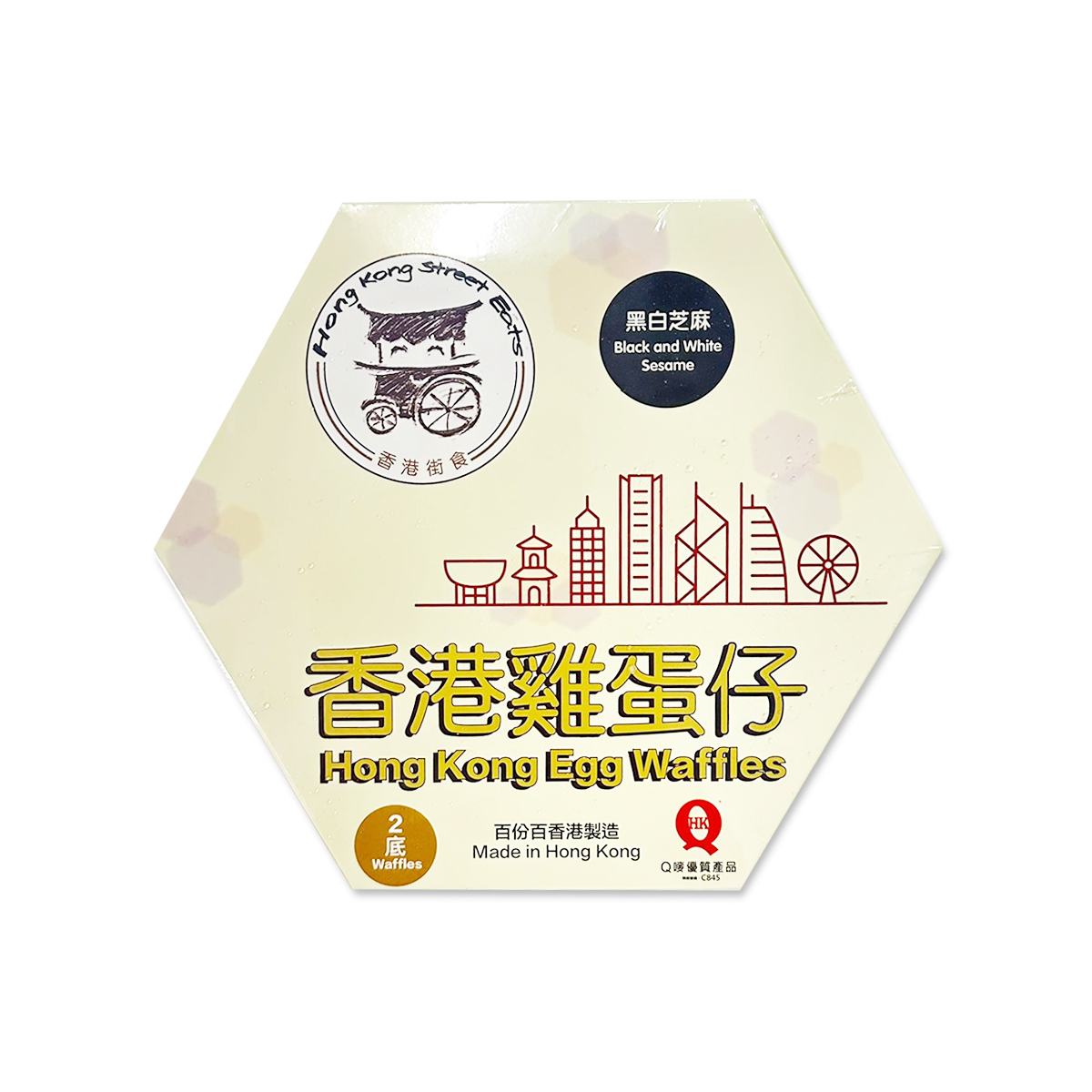 香港街食 - 黑白芝麻雞蛋仔(內有2底)│香港製造│外脆內軟│氣炸(急凍-18度)