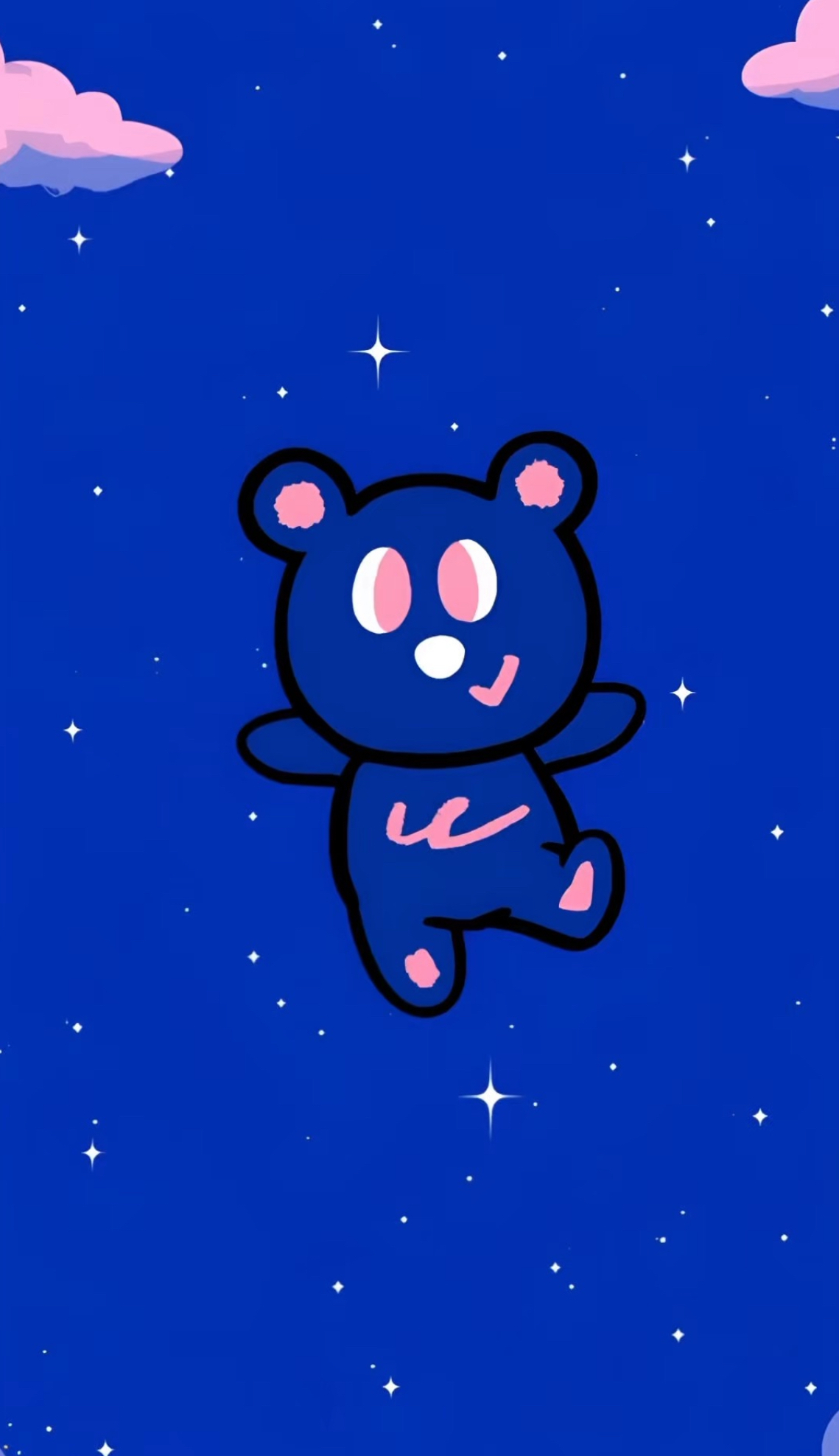 星空宇宙星星太陽blue藍色小熊