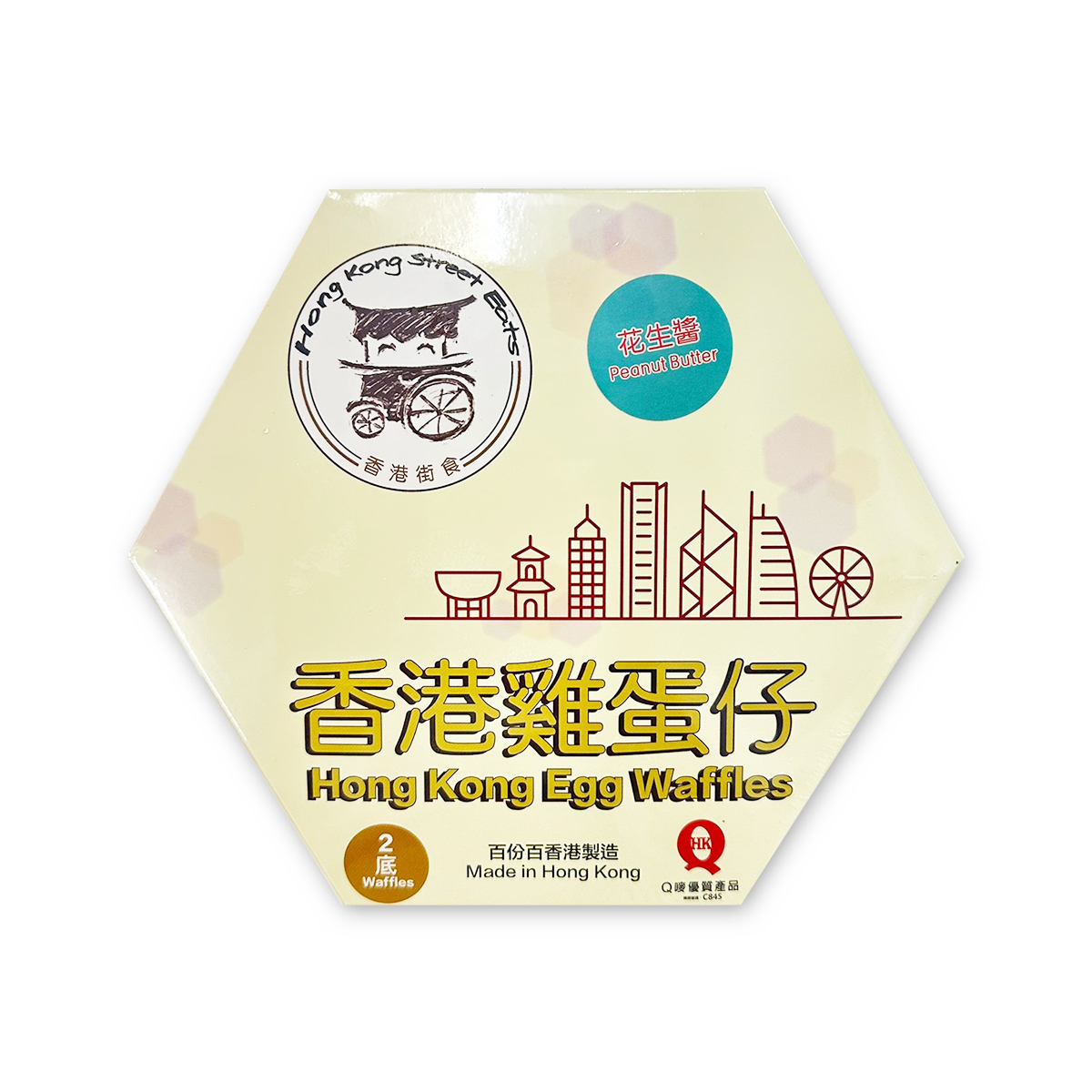 香港街食 - 花生醬雞蛋仔(內有2底)│香港製造│外脆內軟│氣炸(急凍-18度)