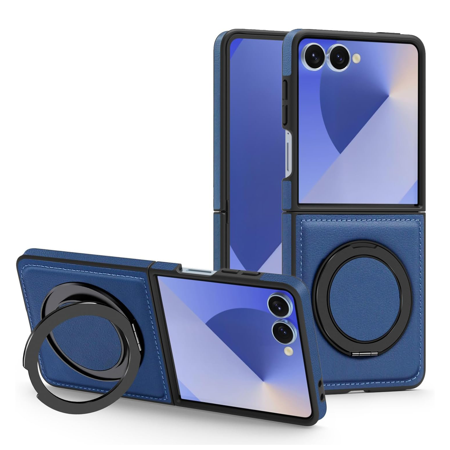 XPRO - Mag Stand Leather - Samsung Flip 7 Case 防撞磁吸旋轉支架皮紋手機保護殼