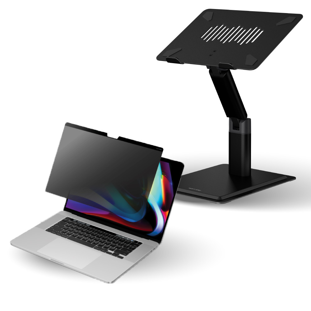 【防窺支架套組】Elevon Pro筆電支架+macbook防窺螢幕片