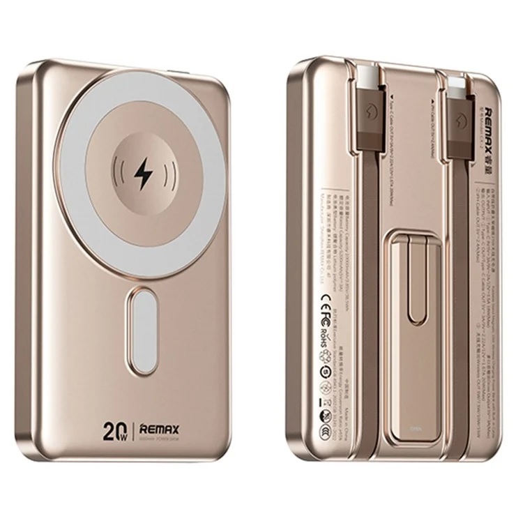 （2026新年限時優惠）REMAX CX-2 10000mAh 行動電源 15W 無線充電手機外接電池帶支架 (3C認證)