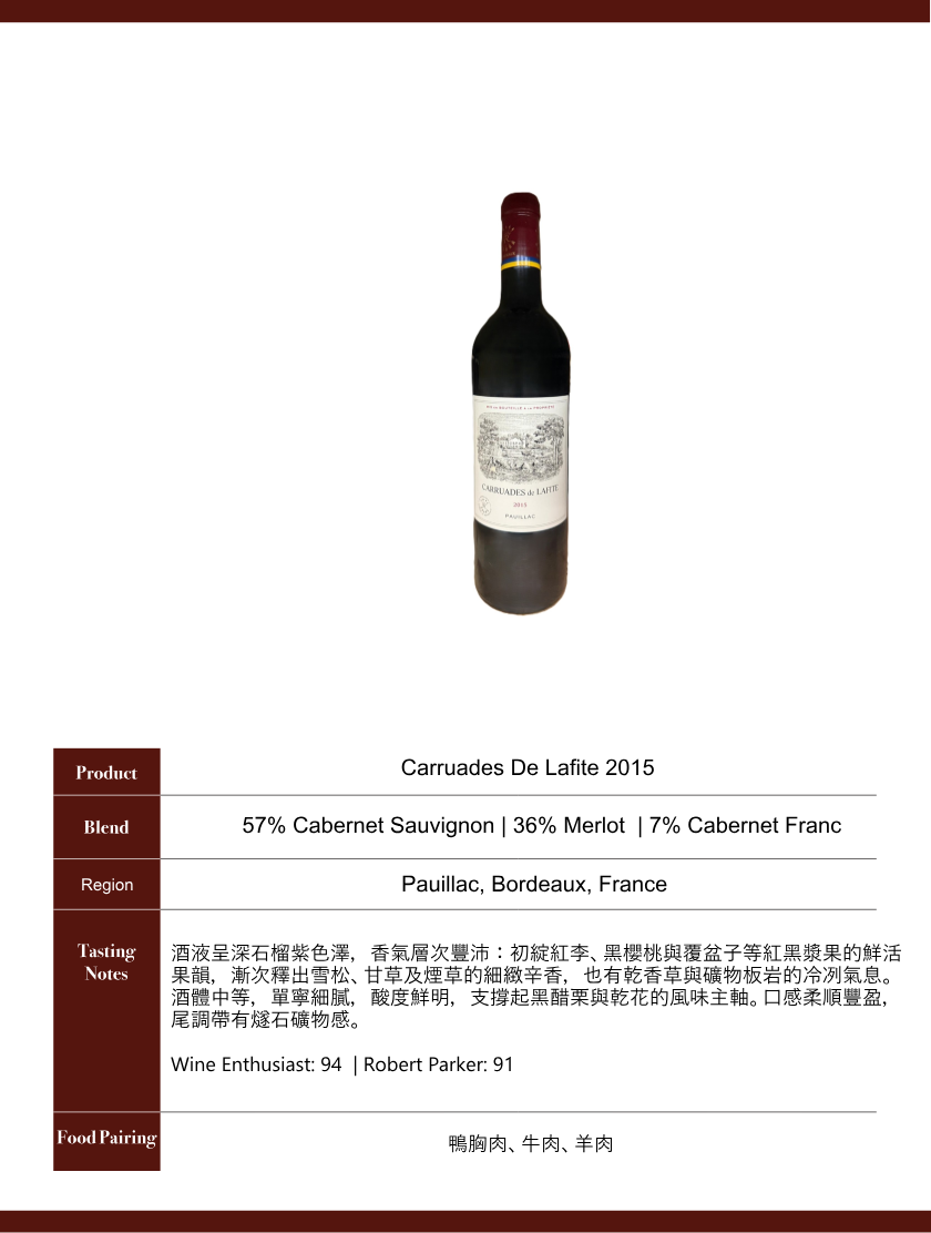 Carruades De Lafite 2015