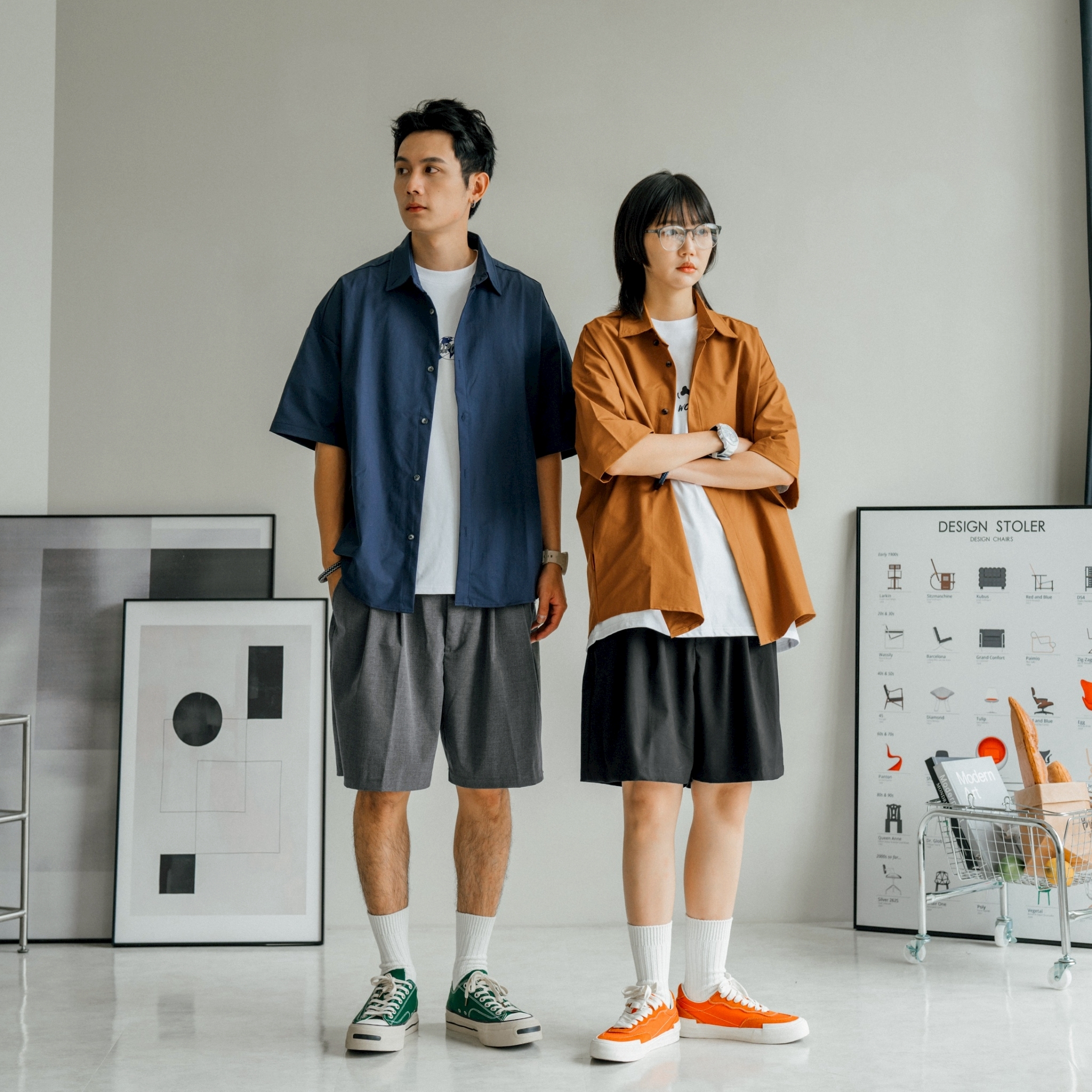 #預購 SBG 寬鬆打折西裝短褲 兩色 SB5462