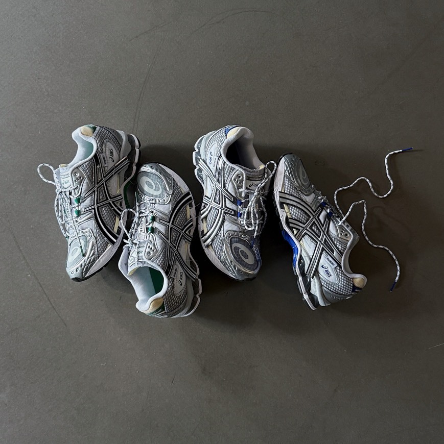 余文樂同款 invincible x asics Gel-Nimbus 10.1 聯名款 銀灰藍 銀灰綠 解構 拼接 復古休閒鞋 1203A814-020-021