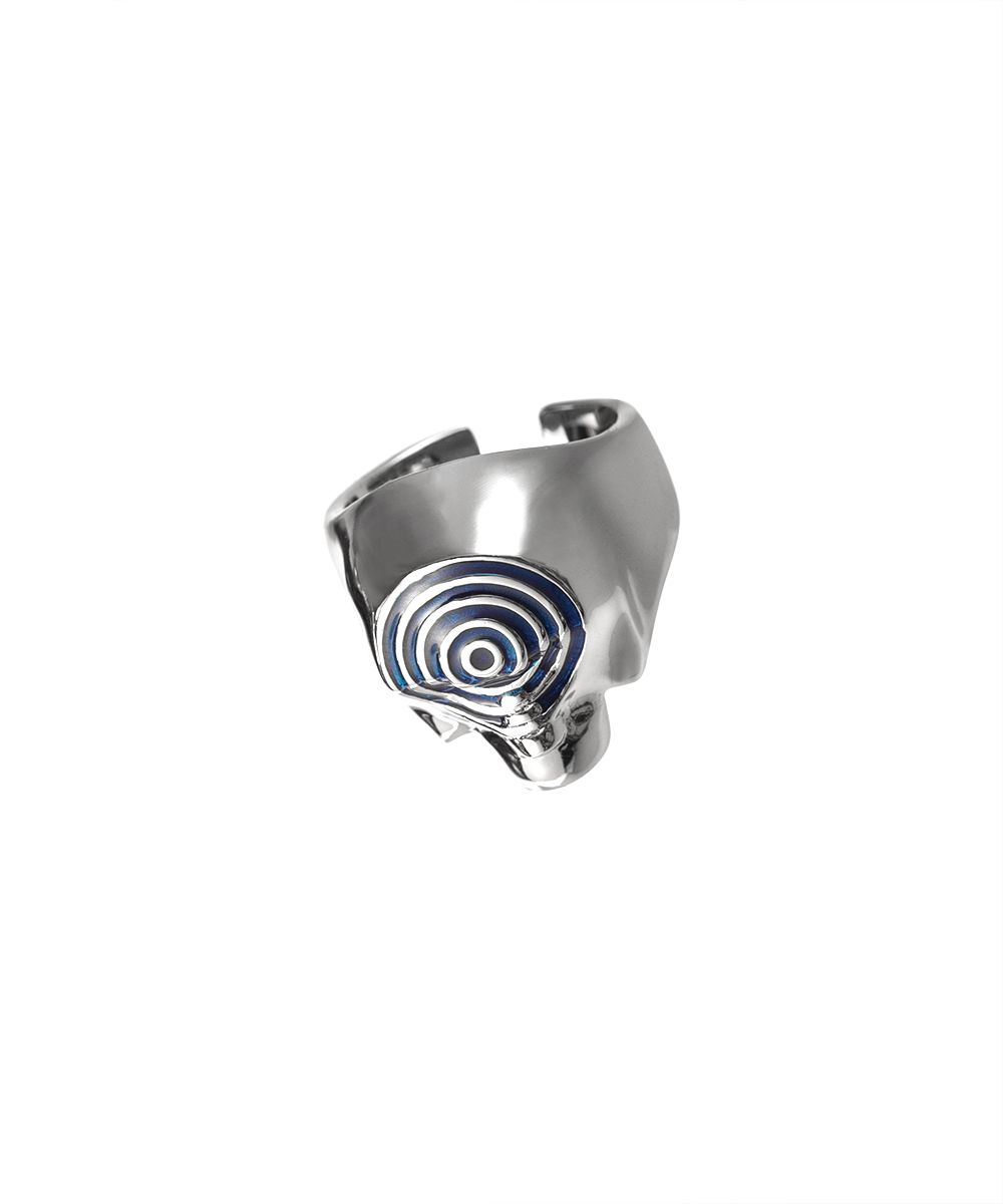 RECOVERY 出神戒指 亮銀填藍色