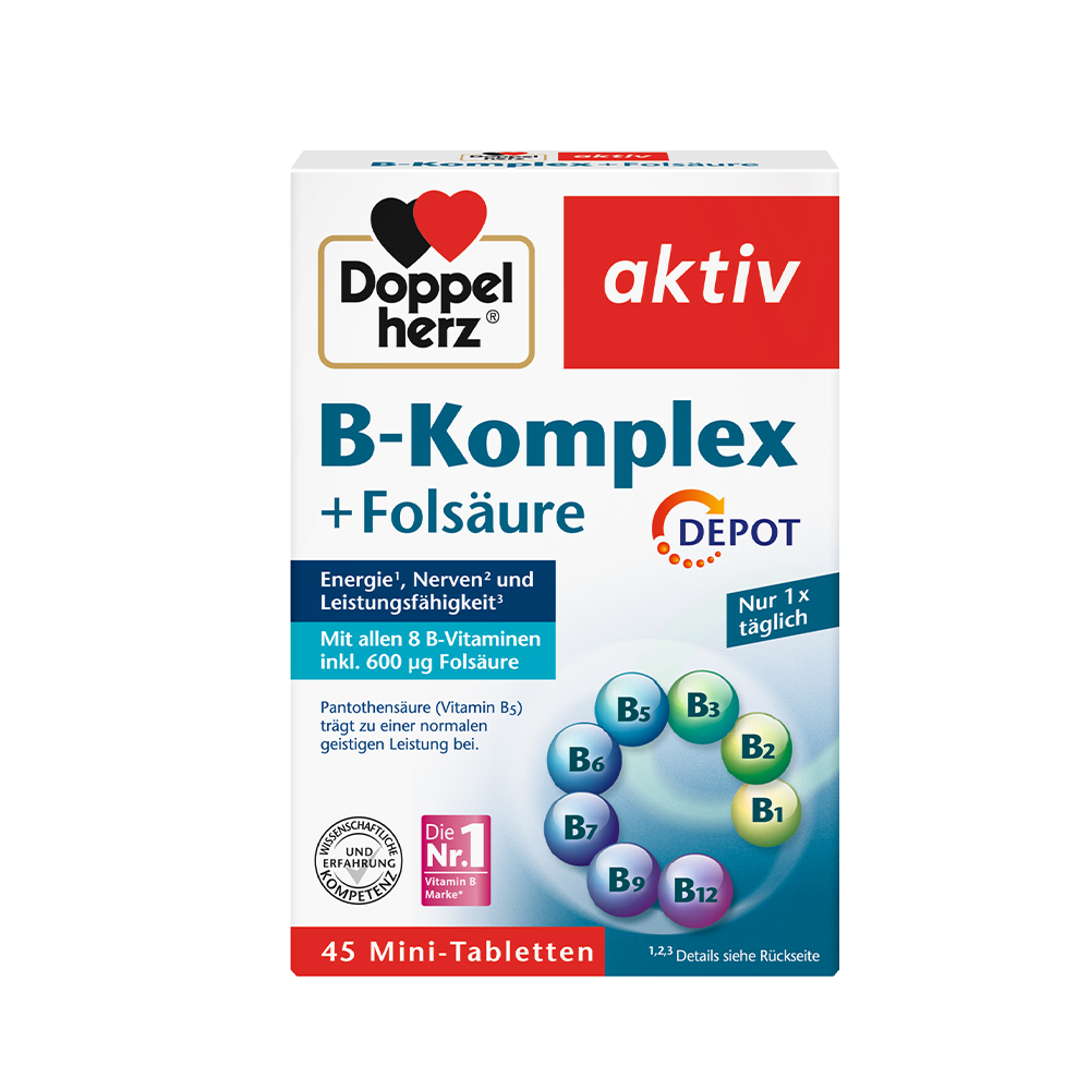 德國雙心Doppelherz B群 葉酸綜合維生素錠