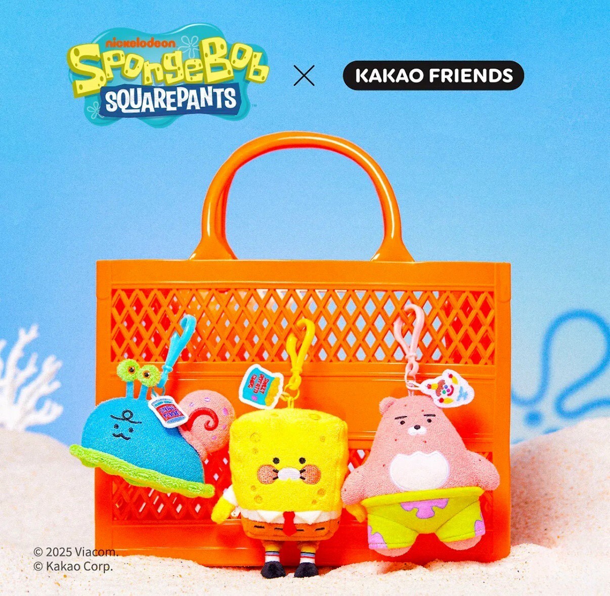 【 現貨 】Kakao Friends x 海綿寶寶 鑰匙圈娃娃
