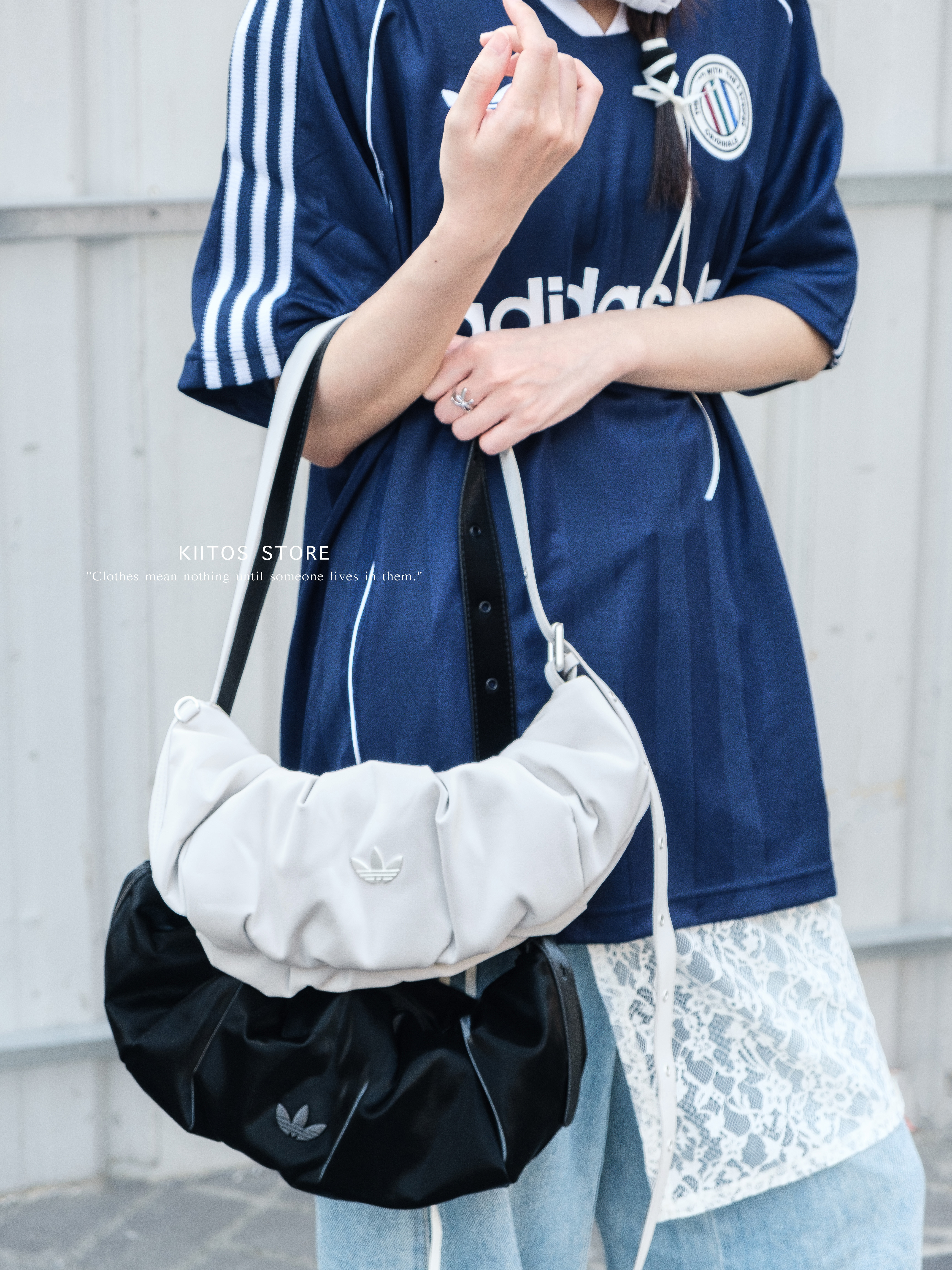 Adidas Originals 新款 雲朵包 黑-KC1419 白-KC1420