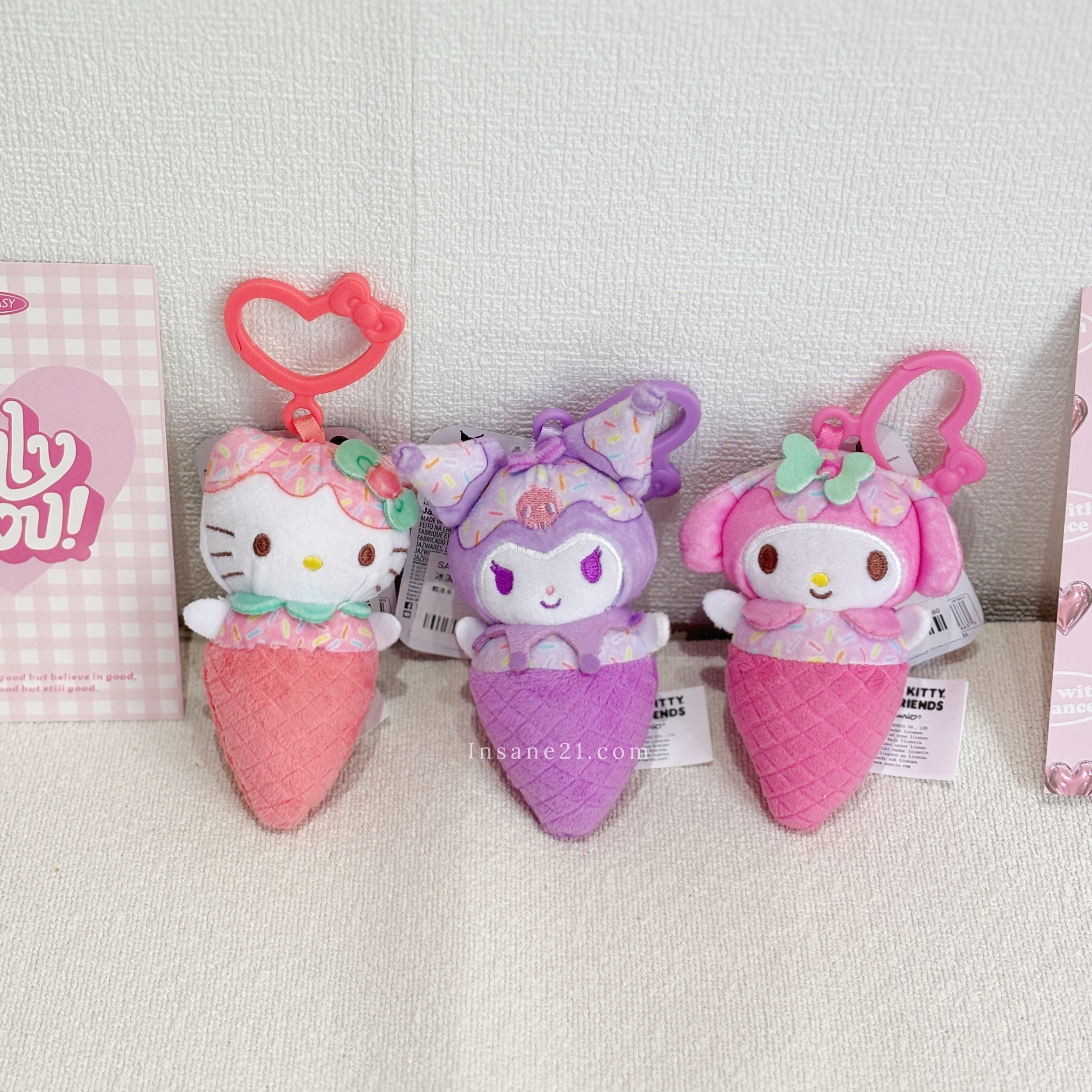 SANRIO 三麗鷗 甜筒吊飾 冰淇淋 碎片 HELLO KITTY 美樂蒂 庫洛米 國外限定/現貨
