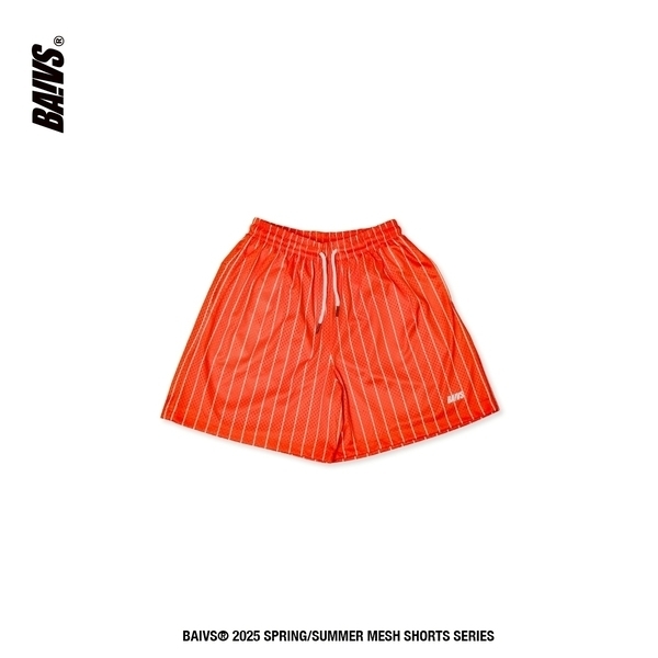 Baivs Striped Shorts BSSO164 男 球參 球褲 網眼 短褲 尼克橘