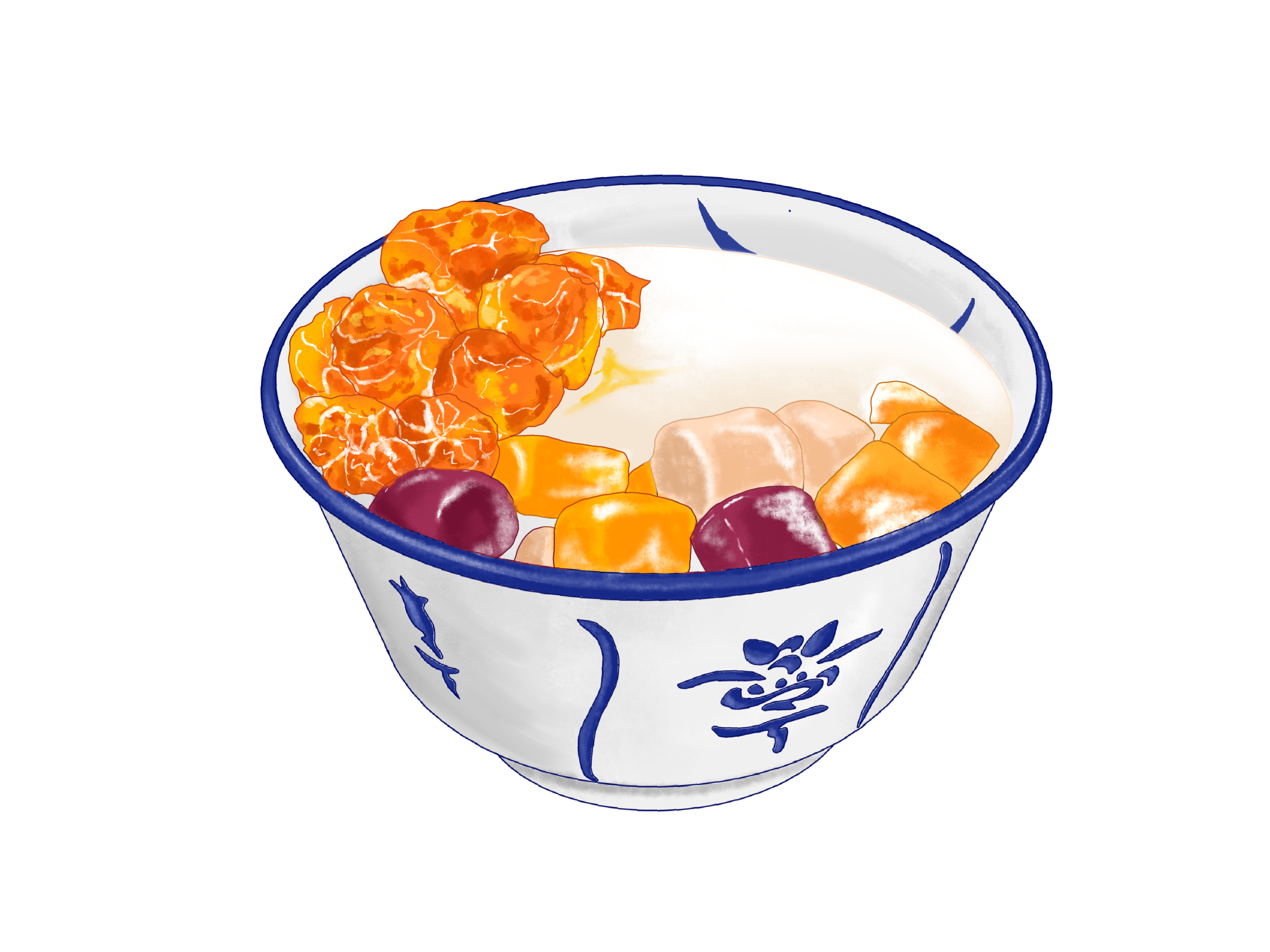 椰汁桃膠芋圓鮮奶