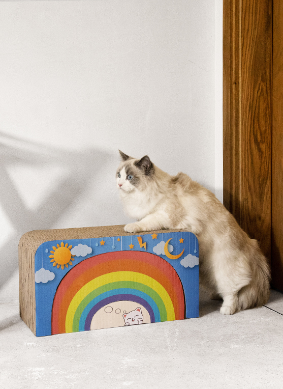 Pawise- 天空之城貓抓盒  (NO.28477)