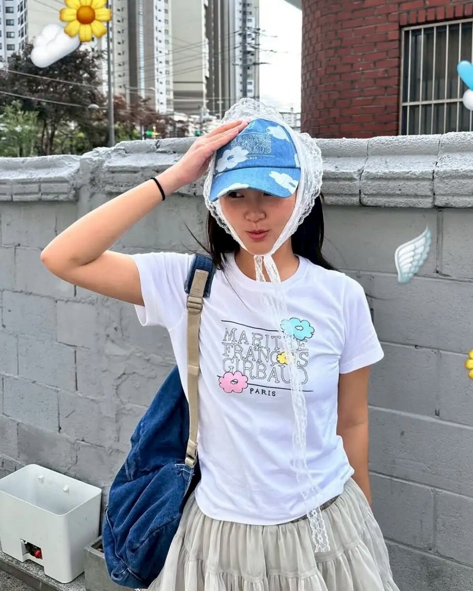 DAISY x MARITHÉ 單寧小花聯名系列 肩背包 棒球帽 零錢包 藍色