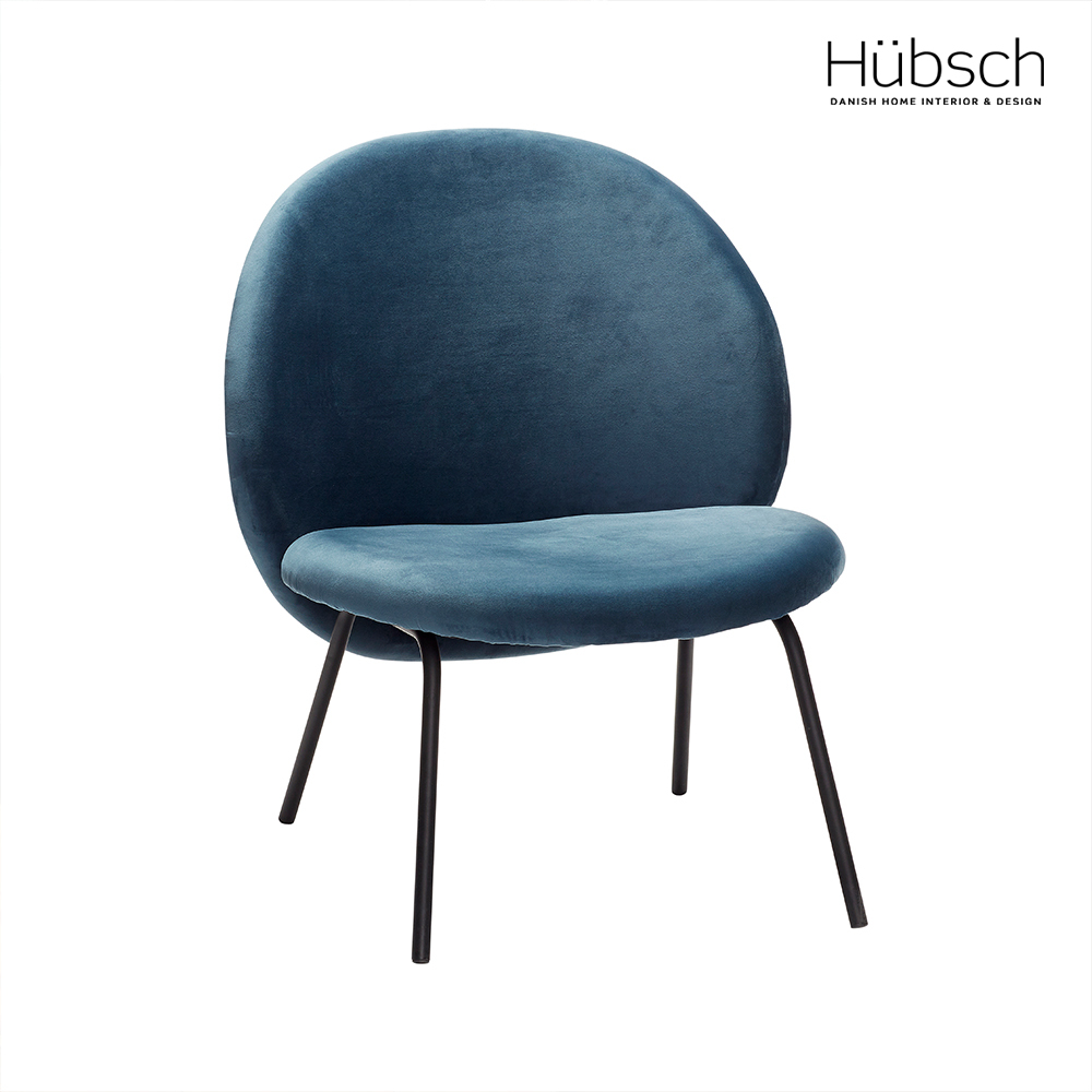 Hübsch-北歐風絲絨布面單人椅