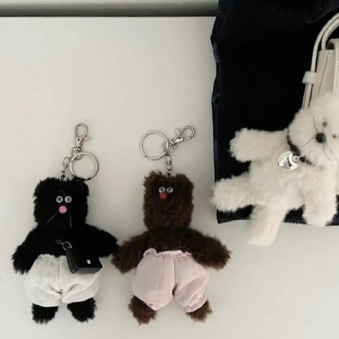 🇰🇷M.N.H Monamhee 毛絨鑰匙圈 娃娃 吊飾 共4款
