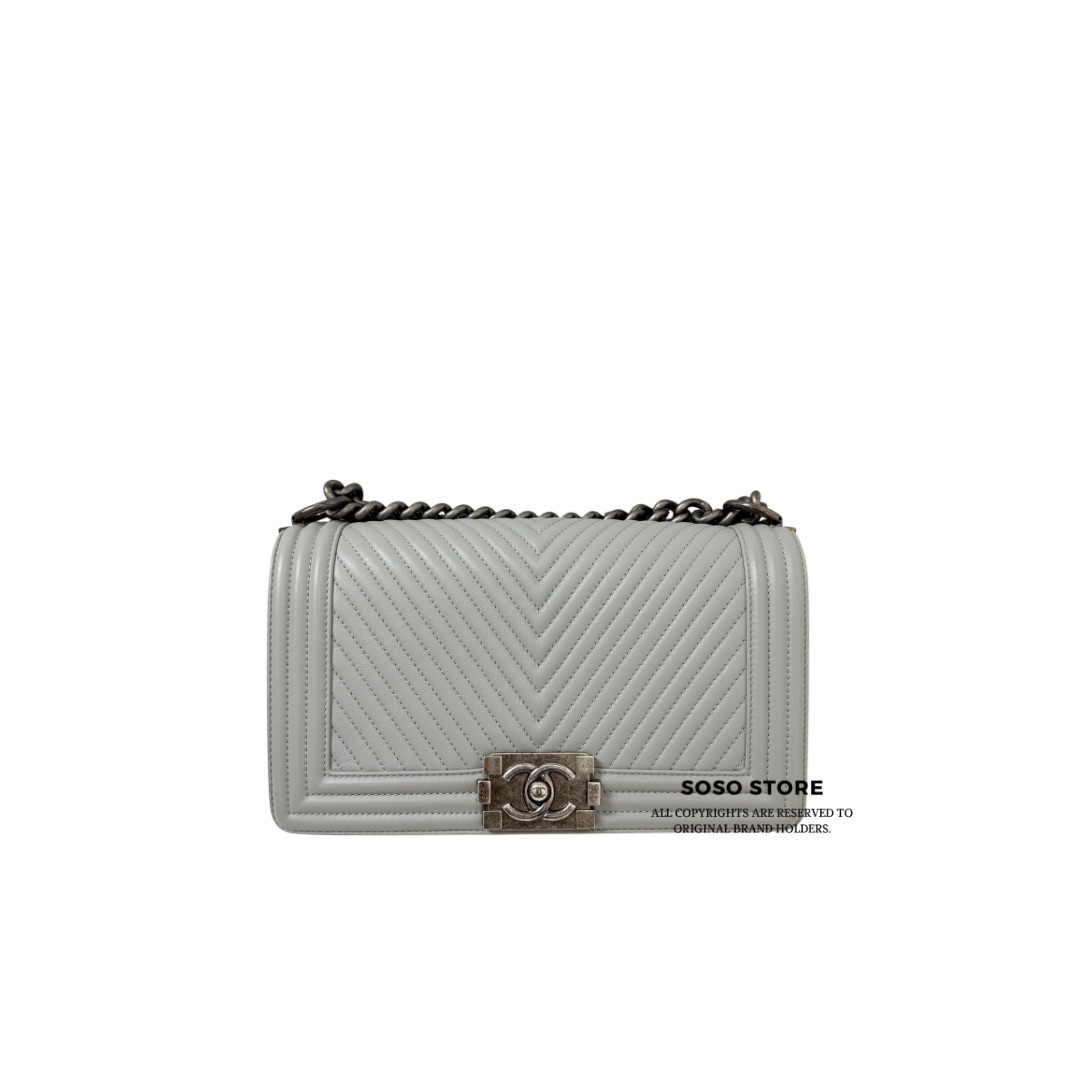 Chanel Boy 25 - Grey / Shw