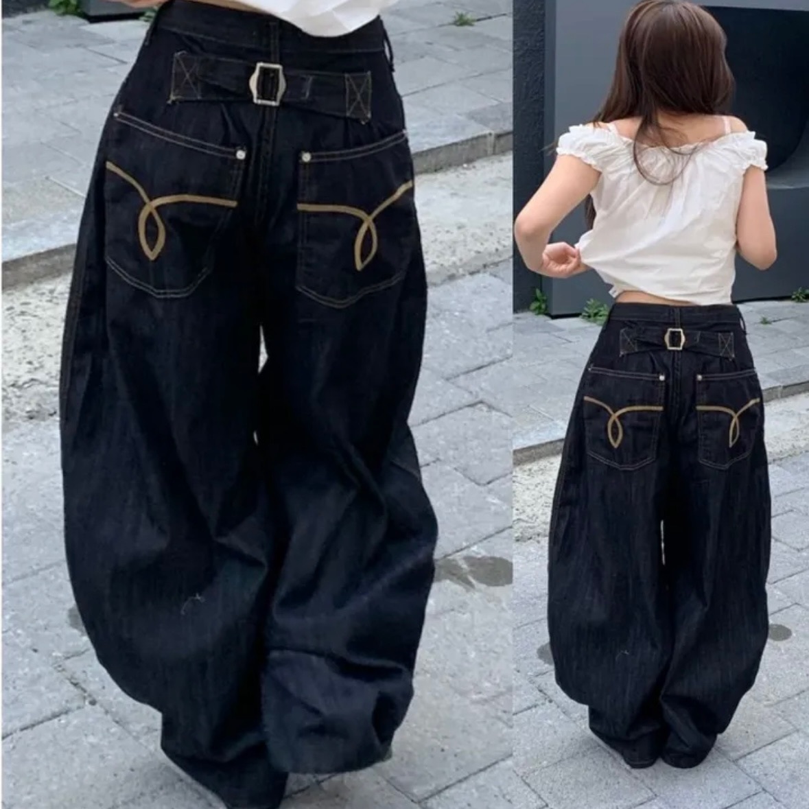 【優惠預訂】KR NON FADE DENIM BALLOON PANTS