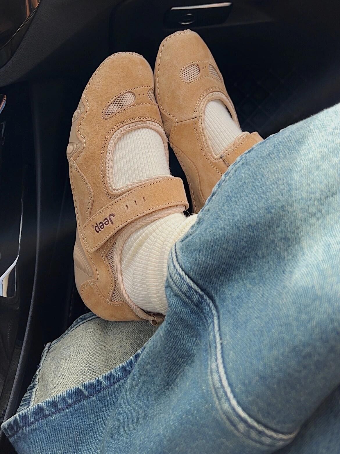 JEEP MARY JANE 瑪莉珍芭雷舞鞋 戶外鞋 包頭涼鞋 瑪莉珍鞋 薄底鞋 咖啡色 沙色 機能 女款/預購