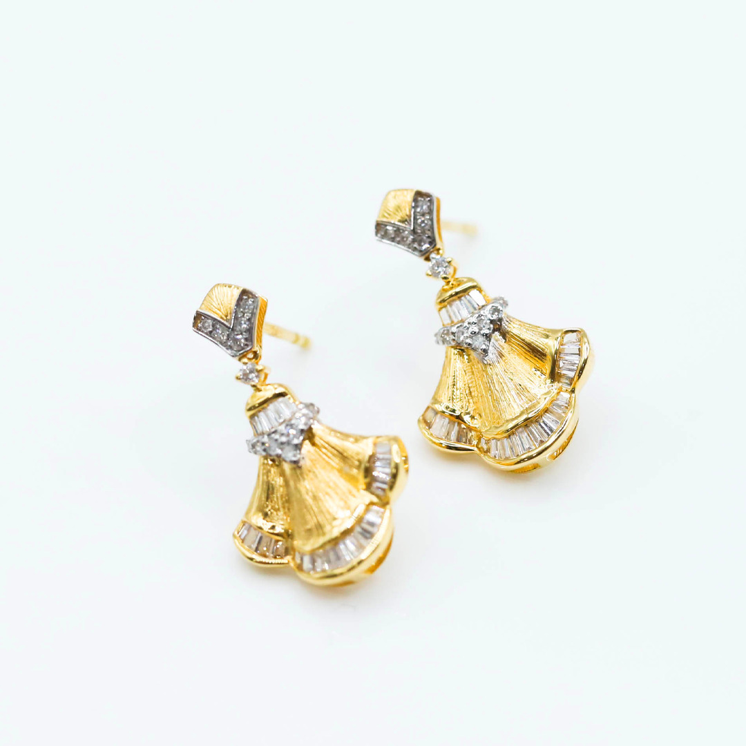 造型鑽石耳環0.36ct/18k