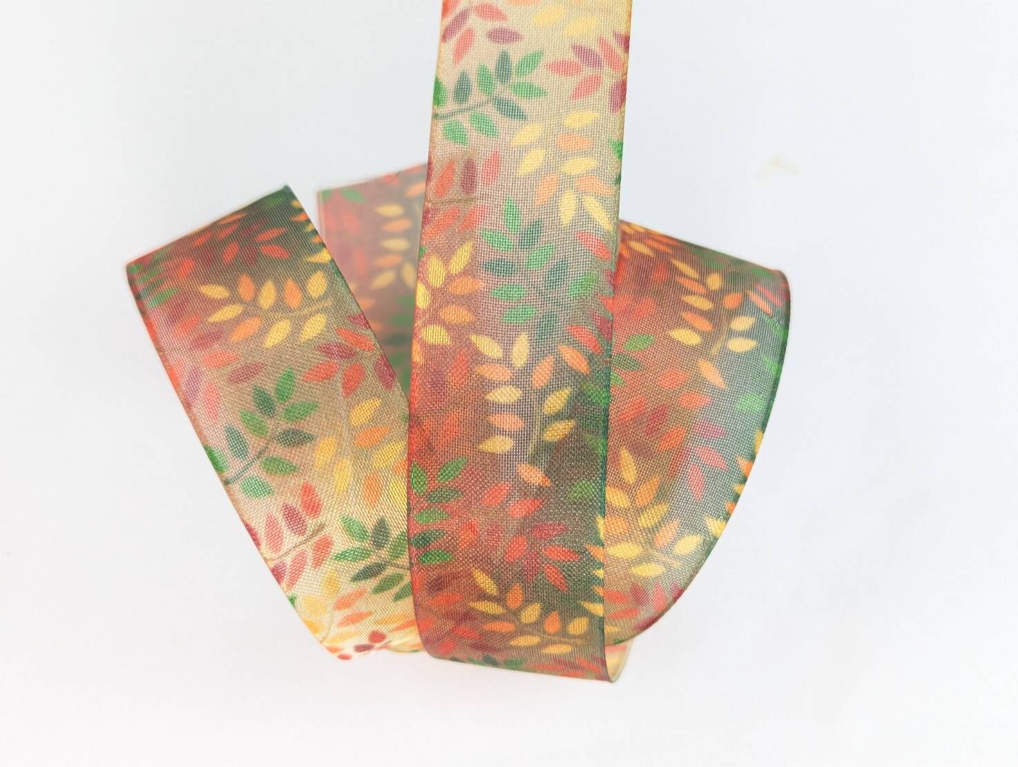 深秋落葉/透光平織/25mm