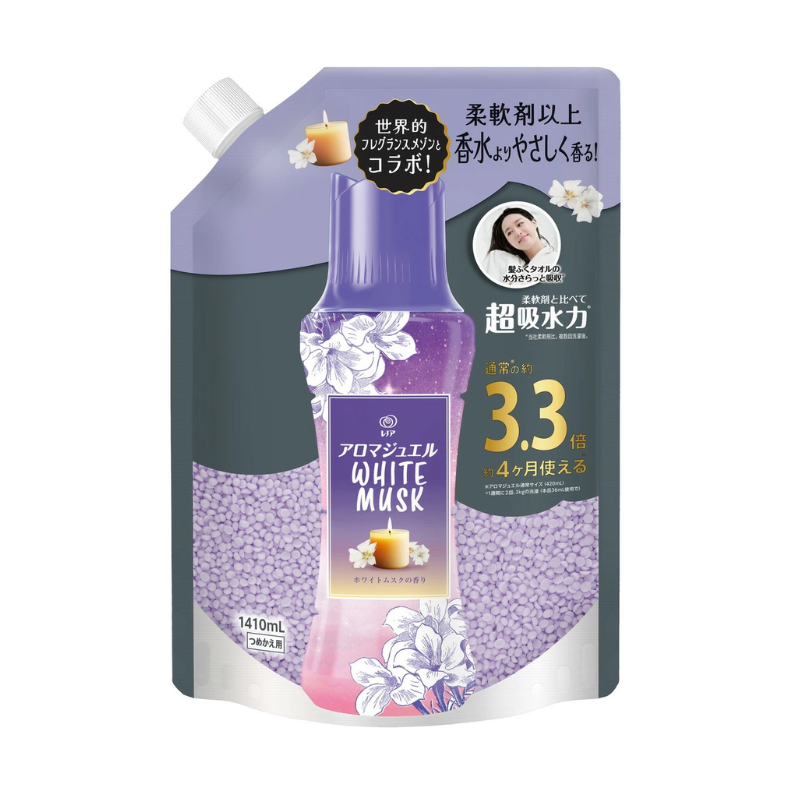 寶潔 Lenor Happiness 星級洗衣香氛柔順珠 補充裝 1410ml 白麝香 (Barcode: 4987176278425)