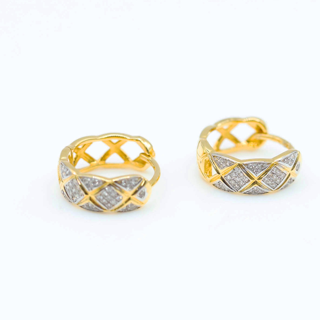 簍空鑽石耳環0.18ct/18k