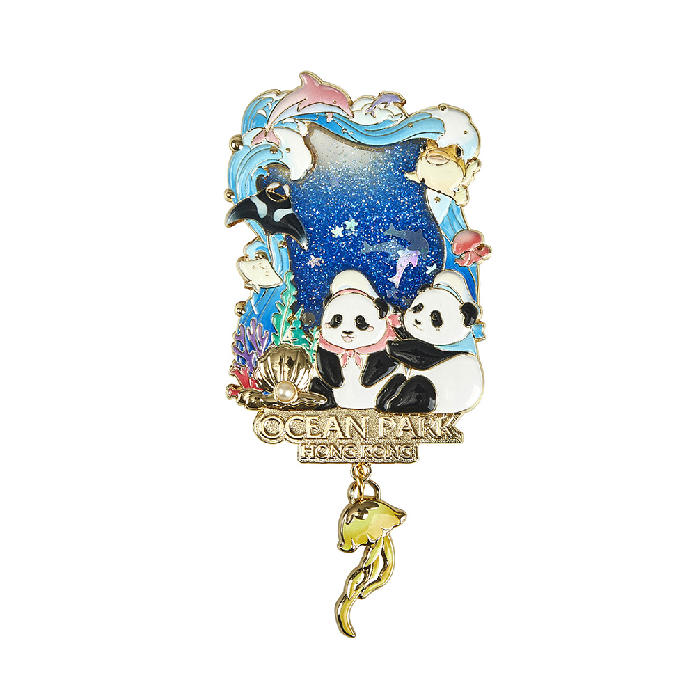 Panda with Ocean World Magnet