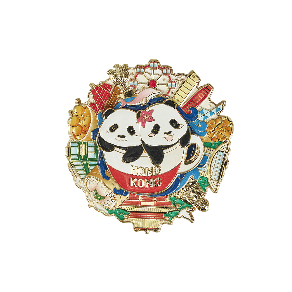 Panda with Hong Kong Element Magnet