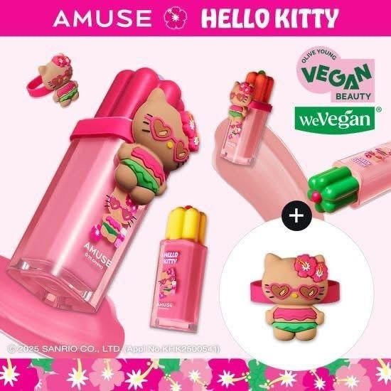 韓國 Amuse X 黑皮 Hello Kitty 小雛菊露水唇釉 4g